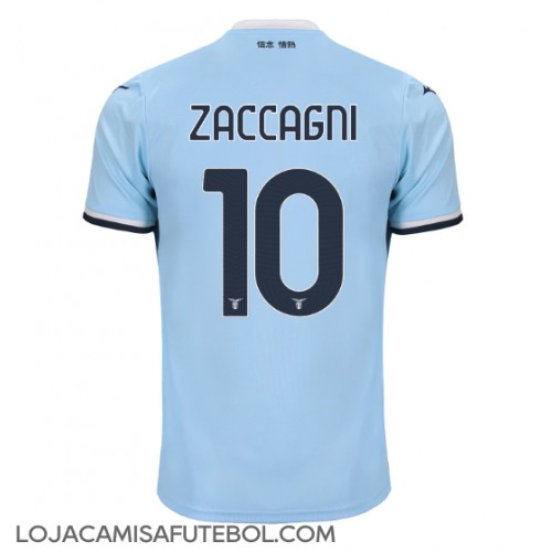 Camisa de Futebol Lazio Mattia Zaccagni #10 Equipamento Principal 2024-25 Manga Curta